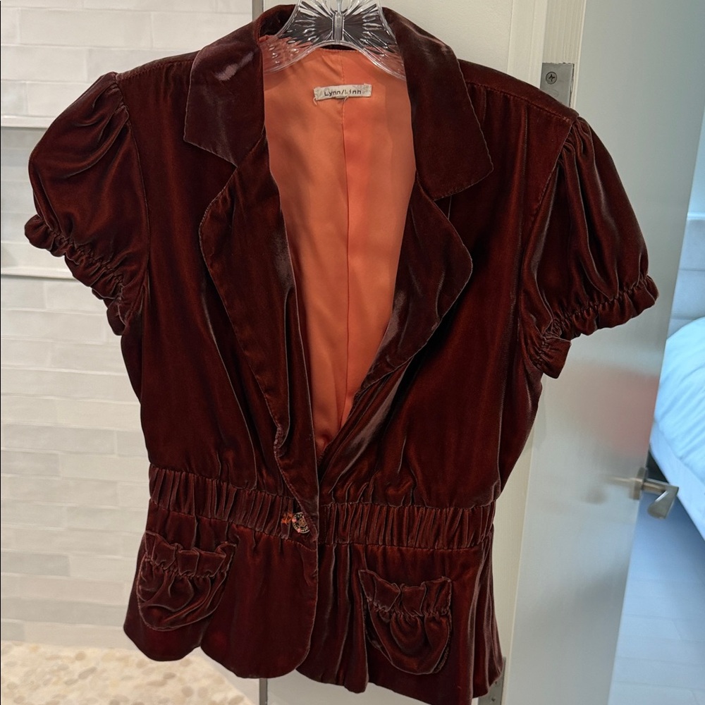 Vintage Velvet Short Sleeve Jacket
